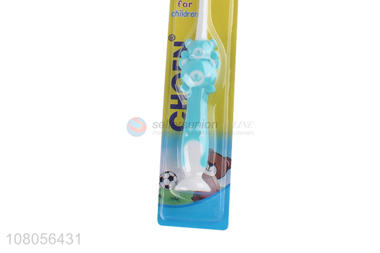 Factory wholesale blue soft bristle children toothbrush