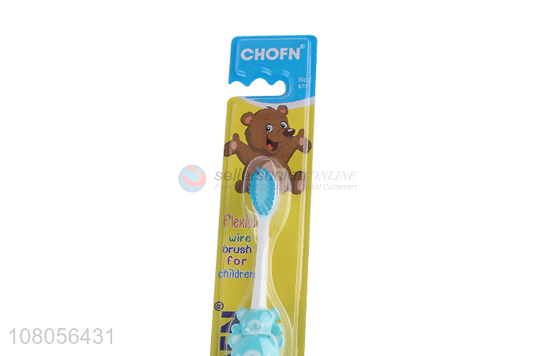 Factory wholesale blue soft bristle children toothbrush