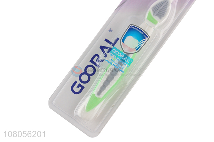 Wholesale plastic portable travel soft bristle toothbrush