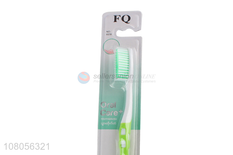 Yiwu export green plastic toothbrush portable travel toothbrush