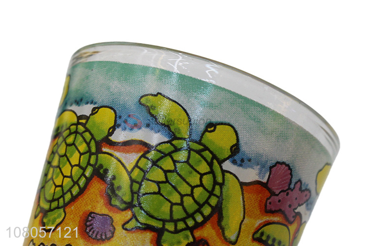 Online wholesale cartoon pattern glass water cup tea cup