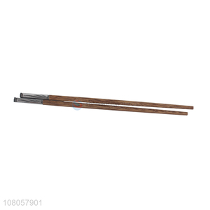 Top product wooden chopsticks wenge chopsticks with silver head