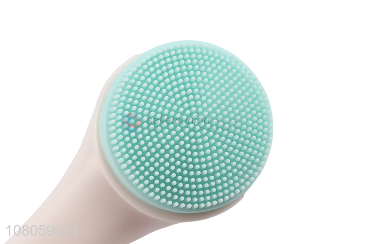 Factory wholesale white double-sided face wash brush