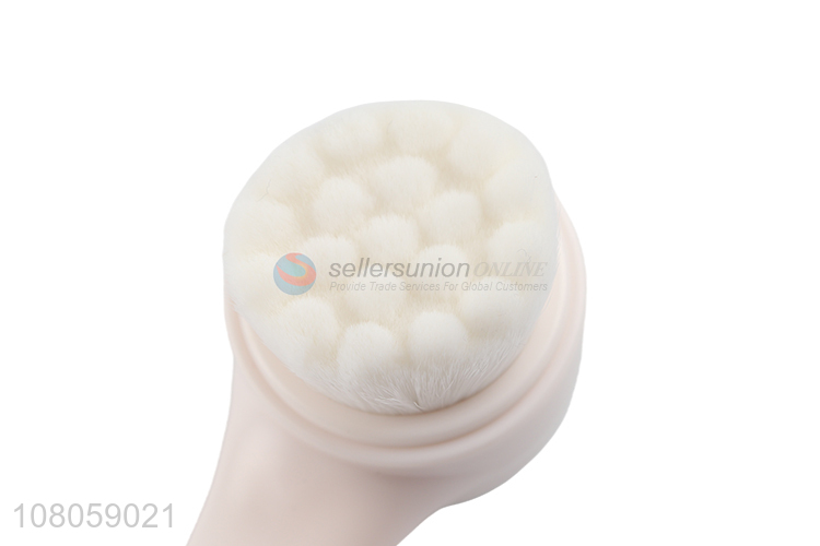 Factory wholesale white double-sided face wash brush