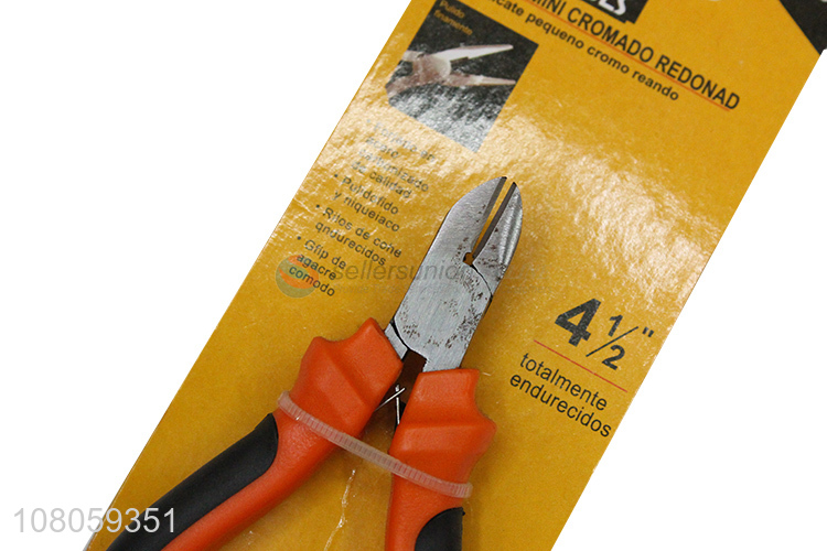 Good quality hand tools 4.5inch steel diagonal cutting plier side cutter