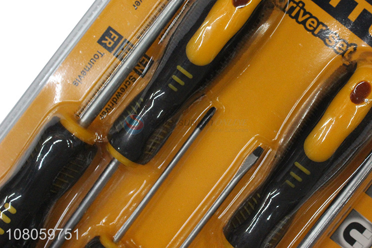 Good quality 6 pieces multi-purpose phillips slotted screwdrivers set