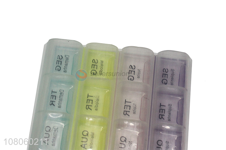 Yiwu wholesale multicolor pill box portable pill box