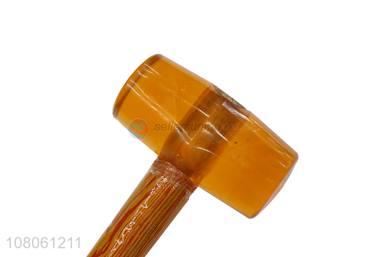 Good quality hand tools double faced wooden handle rubber hammer