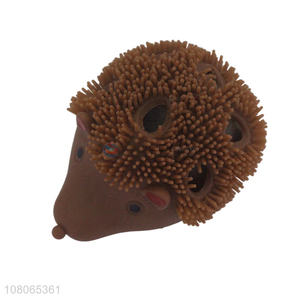 Low price brown simulation hedgehog toy vent toy wholesale