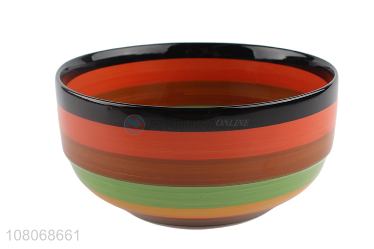 Best Price Colorful Round Ceramic Bowl Food Soup Bowl