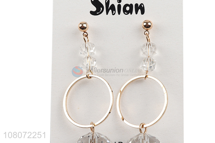 Best selling metal circle ear pendants women earrings