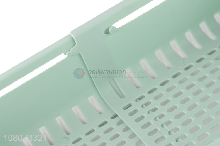 Wholesale green retractable storage basket bathroom drain basket