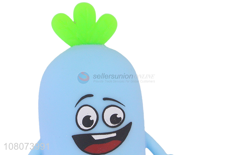 Yiwu wholesale blue cartoon carrot children vent toy