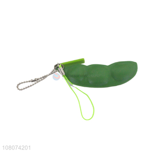 Top quality green edamame pendant creative mini decompression toy