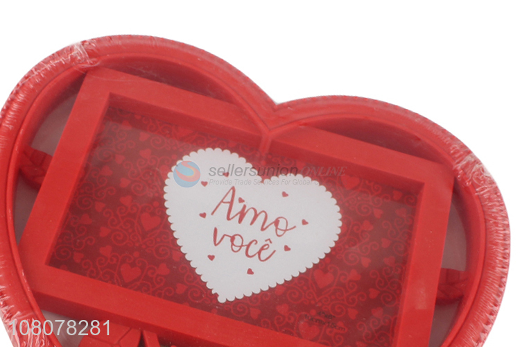 Popular Heart Shape Picture Frame Fashion Plastic Photo Frame