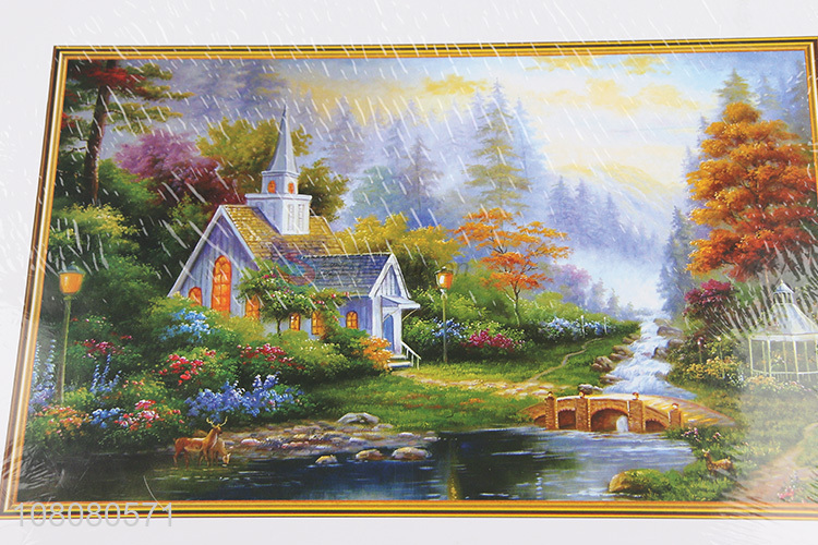 Online wholesale creative landscape puzzle DIY paper puzzle for adults