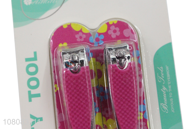 Good price 2pieces pink beauty tools nail clippers set