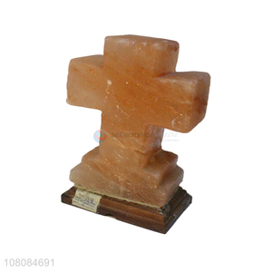 Good sale creative cross salt stone lamp bedroom night light