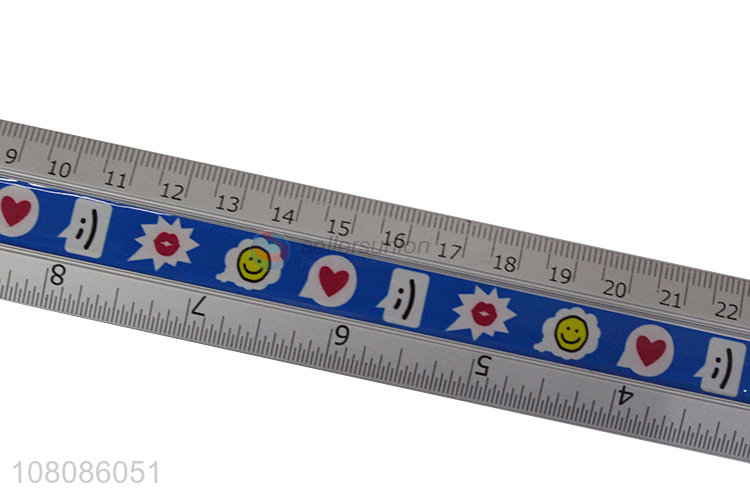 Yiwu direct sale creative stationery ruler cartoon metal ruler