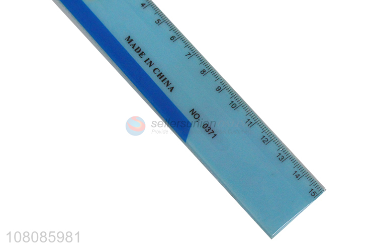 Best selling multicolor 15 cm plastic ruler for students