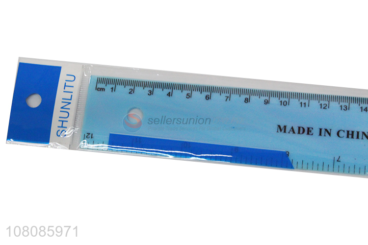 Factory price multicolor plastic ruler creative teaching drawing ruler