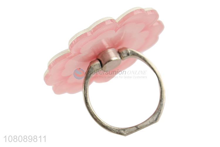 China products pink acrylic finger ring cellphone holder