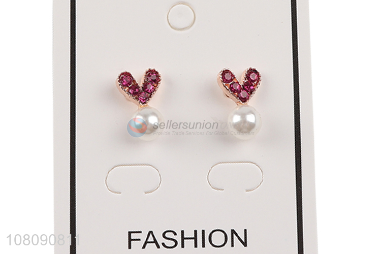 Small Fresh Design Heart Shape Ear Stud Fashion Earring