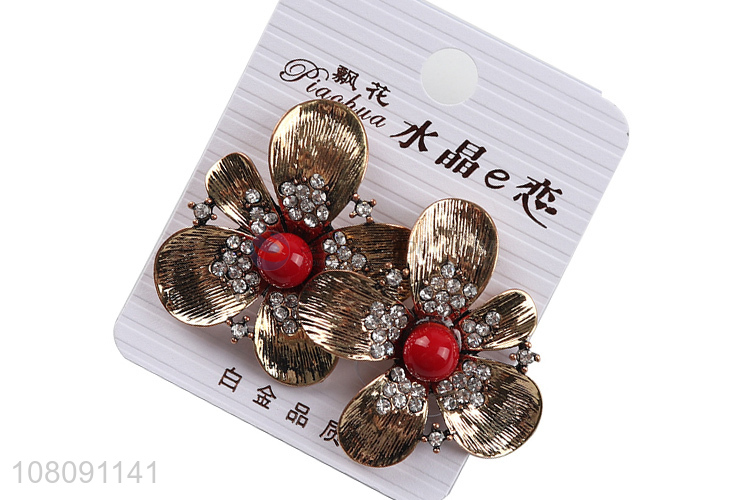 Good Quality Artificial Flower Shape Stud Earring Ladies Earring