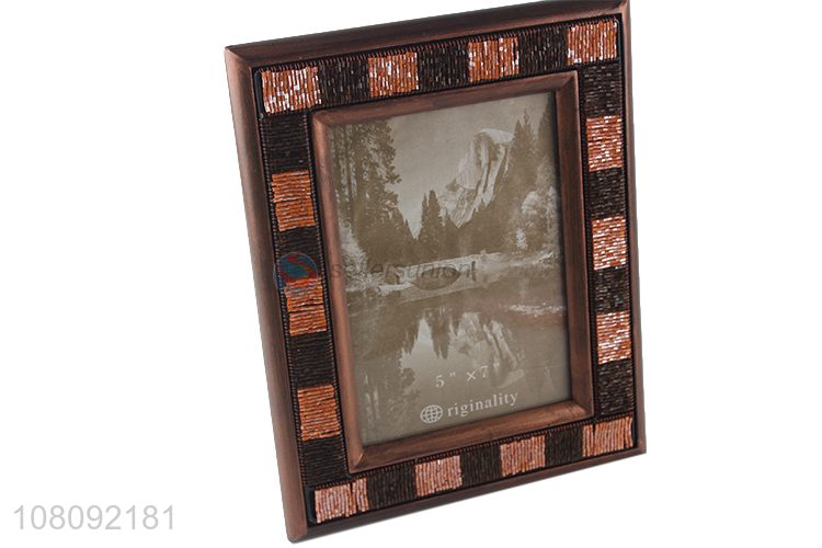 High quality vintage wooden picture frame for desktop decoration