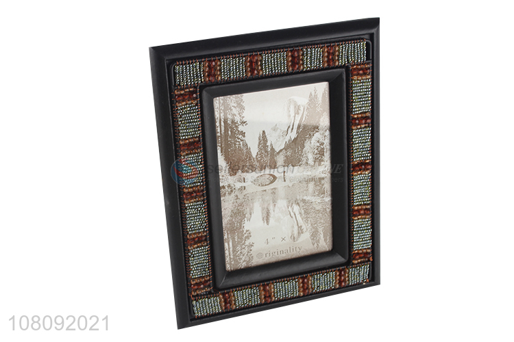Online wholesale beaded picture frame retro wooden photo frame