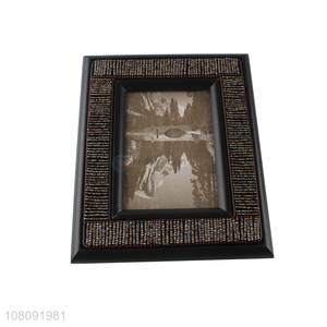New products decorative vintage beaded wood standing picture frame