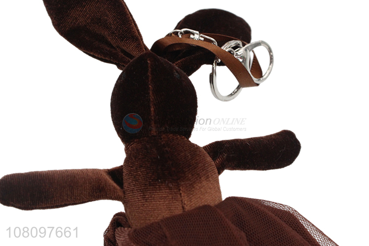 Yiwu wholesale plush rabbit keychain pendant for universal