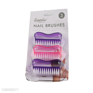 Good quality plastic nylon nail cleaning brush set nail supplies