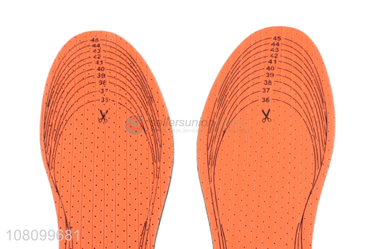 Hot selling breathable shock absorption latex insoles for adult