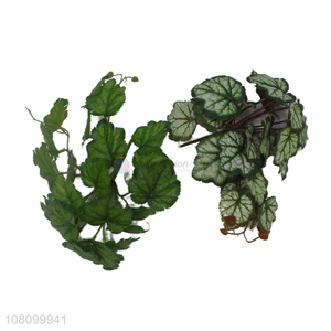 Latest design natural fake plant green leaves decoration