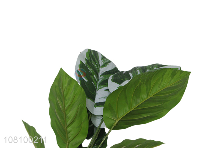 Low price green leaves decorative artificial plants for sale