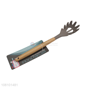 Hot Sale Wooden Handle Nylon Spaghetti Spatula Noodle Spoon