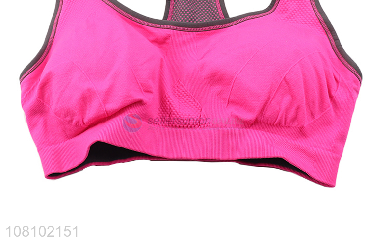 Wholesale from china rose red fitness sports bra for women