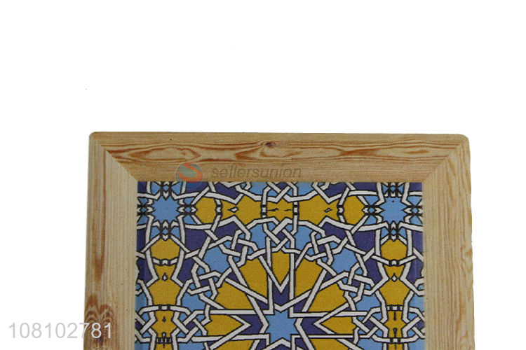 Wholesale price creative wooden square coaster for kitchen