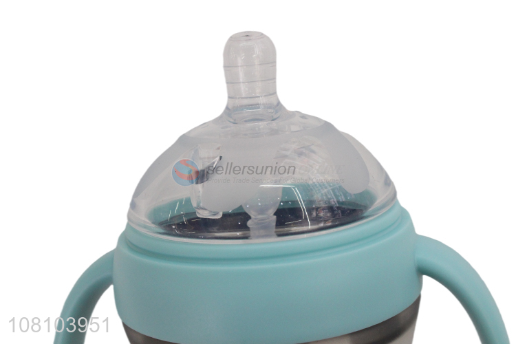 Top Quality Silicone Feeding Bottle Baby Bottle With Handle