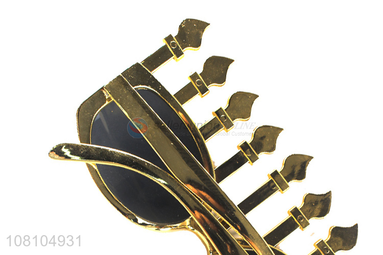 Ht sale gold cake candle party sunglasses for kids and adults