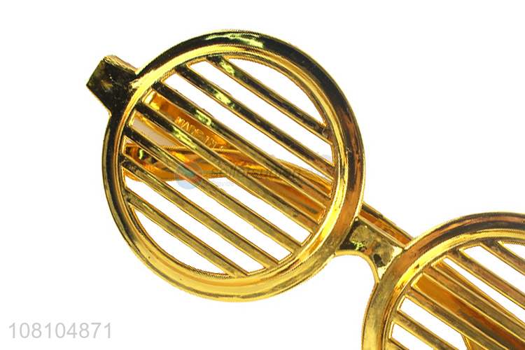Low price gold slotted party glasses shutter sunglasses wholesale