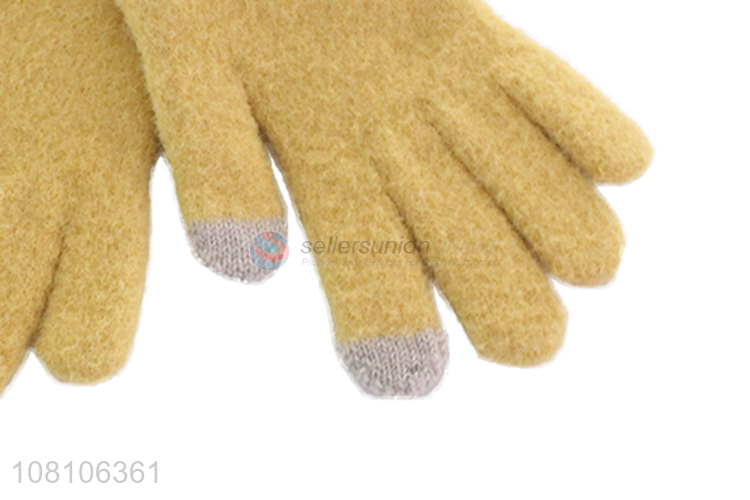 Yiwu direct sale cute girls gloves winter warm gloves