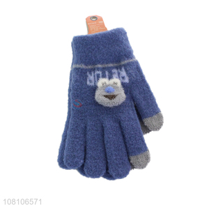 New products simple warm gloves children fleece lined gloves