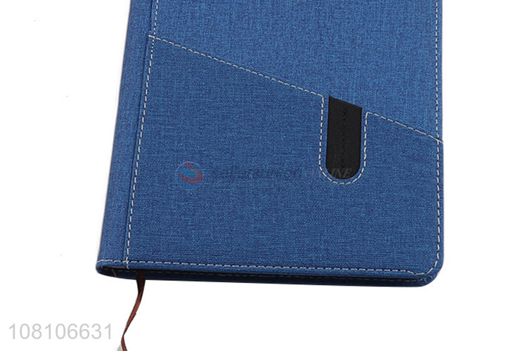 Yiwu market blue soft leather notebook portable notepad