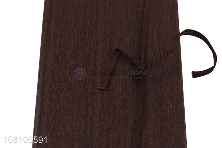 High quality soft leather imitation wood business notebook