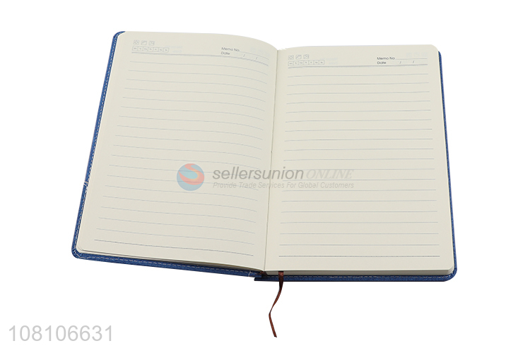 Yiwu market blue soft leather notebook portable notepad