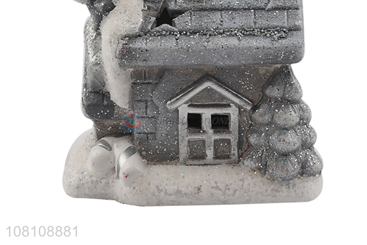 New arrival silver ceramic house christmas party decoration