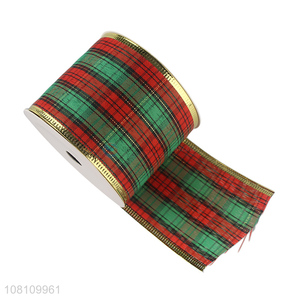 New hot sale Christmas tree plaid ribbon Christmas decoration