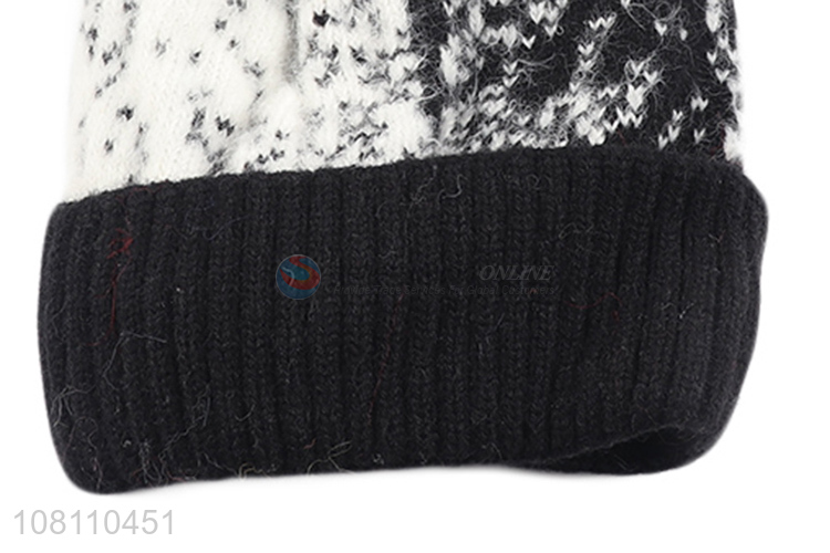 Good selling winter warm knit beanies for ladies